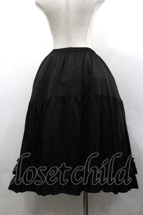 画像3: axes femme kawaii / ミディフリルペチスカート M 黒 I-26-03-30-068-AX-SK-TE-ZI (3)