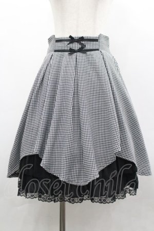 画像: axes femme POETIQUE / イレヘムプチリボンスカート M 黒×白 I-26-03-30-071-AX-SK-TE-ZI