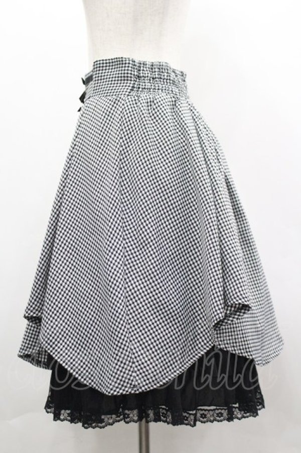 画像2: axes femme POETIQUE / イレヘムプチリボンスカート M 黒×白 I-26-03-30-071-AX-SK-TE-ZI (2)