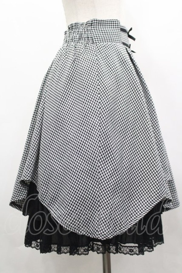 画像4: axes femme POETIQUE / イレヘムプチリボンスカート M 黒×白 I-26-03-30-071-AX-SK-TE-ZI (4)