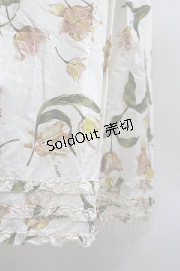 画像6: PINK HOUSE / チューリップうさぎプリントスカート  生成り I-26-03-30-072-LO-SK-SA-ZI (6)