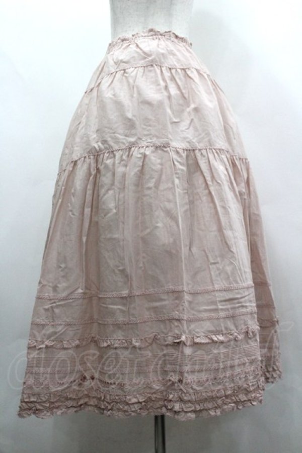 画像2: PINK HOUSE / ローンフリルミディスカート  ピンク I-26-03-30-073-LO-SK-SA-ZI (2)