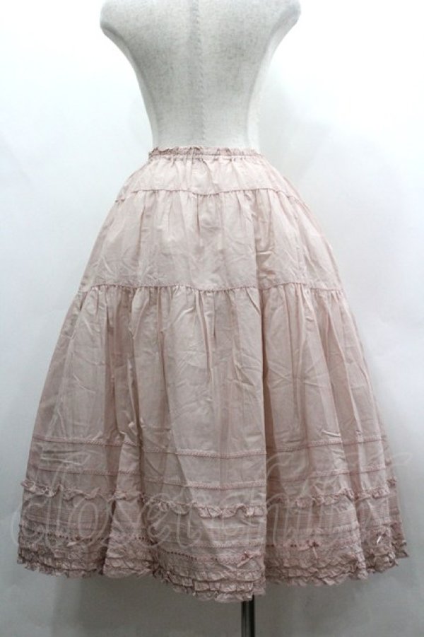 画像3: PINK HOUSE / ローンフリルミディスカート  ピンク I-26-03-30-073-LO-SK-SA-ZI (3)