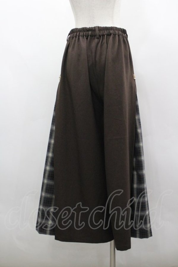 画像3: axes femme / チェック切替ワイドパンツ F ブラウン I-26-03-30-076-AX-BL-TE-ZI (3)