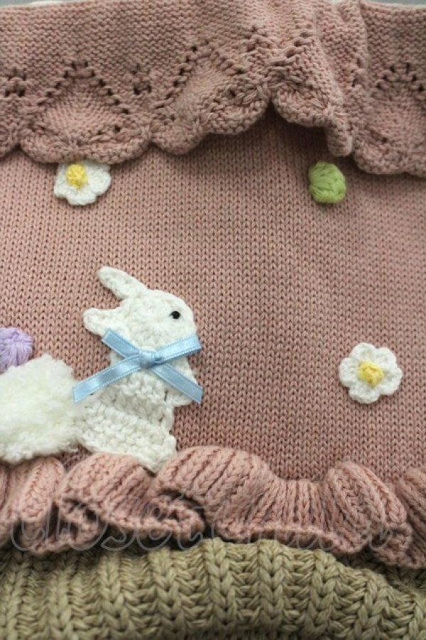 画像5: PINK HOUSE / スイーツスプリングバニーモチーフニットポシェット  ピンク I-26-03-30-078-LO-BG-SA-ZI (5)