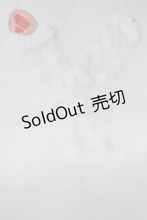 画像: BABY,THE STARS SHINE BRIGHT / Le Jardin de Fraisesくみゃちゃんシースルーオーバーニーソックス  白 I-26-03-30-101-BA-ZA-TE-ZI