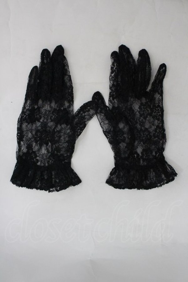 画像2: GOTH / レースショートグローブ  黒 I-26-03-30-102-GO-ZA-TE-ZI (2)