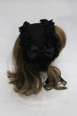 画像3: ATELIER PIERROT / レースリボンヘッドドレス  黒 I-26-03-30-105-EL-AC-TE-ZI (3)