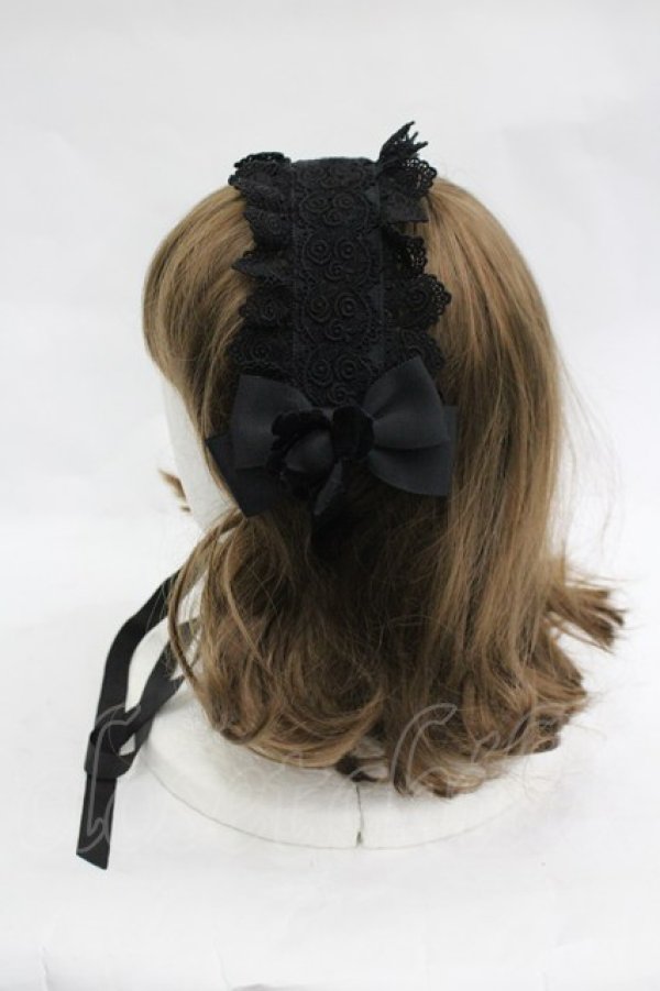 画像2: BABY,THE STARS SHINE BRIGHT / ロザリィ・ローズヘッドドレス  黒 I-26-03-30-106-BA-AC-TE-ZI (2)