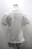 画像2: Antique Cat / はしごレースリボン半袖ブラウス  白Ｘピンク I-26-03-30-014-LO-BL-SA-ZI (2)