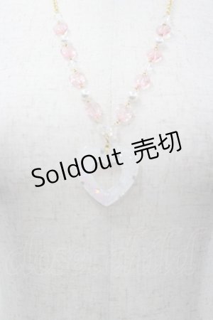 画像: Angelic Pretty / Decoration Heartネックレス  クリア I-26-03-30-111-AP-AC-SA-ZI