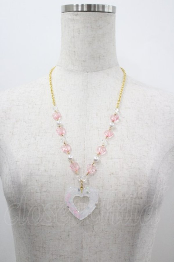 画像2: Angelic Pretty / Decoration Heartネックレス  クリア I-26-03-30-111-AP-AC-SA-ZI (2)
