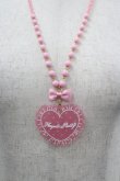 画像1: Angelic Pretty / ドットLovely Heartクッションネックレス  ピンク I-26-03-30-113-AP-AC-SA-ZI (1)