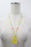 画像2: Angelic Pretty / はにかみベアーDropネックレス  イエロー I-26-03-30-114-AP-AC-SA-ZI (2)