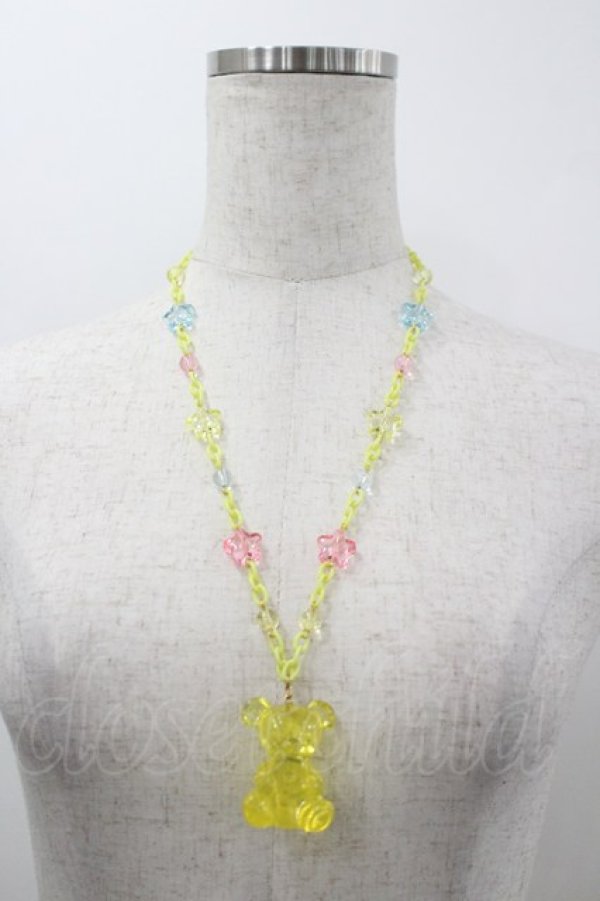画像2: Angelic Pretty / はにかみベアーDropネックレス  イエロー I-26-03-30-114-AP-AC-SA-ZI (2)