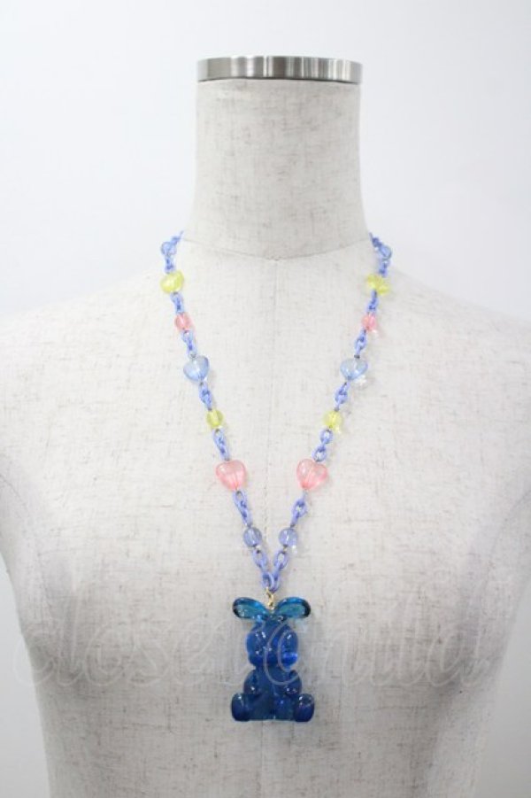 画像2: Angelic Pretty / リリカルバニーDropsネックレス  青 I-26-03-30-115-AP-AC-SA-ZI (2)