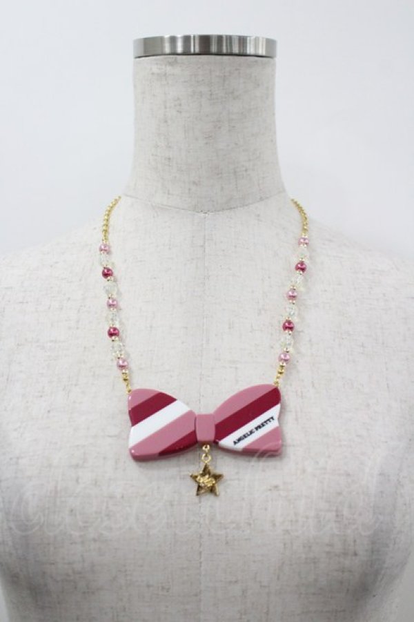 画像2: Angelic Pretty / ブリティッシュリボンネックレス  ピンク I-26-03-30-116-AP-AC-SA-ZI (2)