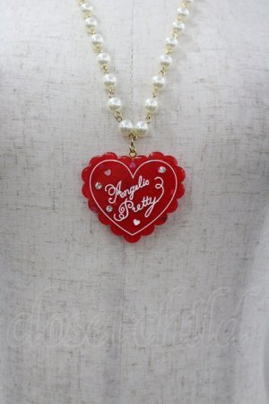 画像: Angelic Pretty / トッピングハートネックレス  赤 I-26-03-30-117-AP-AC-SA-ZI