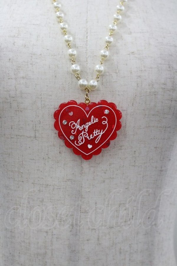 画像1: Angelic Pretty / トッピングハートネックレス  赤 I-26-03-30-117-AP-AC-SA-ZI (1)
