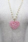 画像1: Angelic Pretty / トッピングハートネックレス  ピンク I-26-03-30-119-AP-AC-SA-ZI (1)