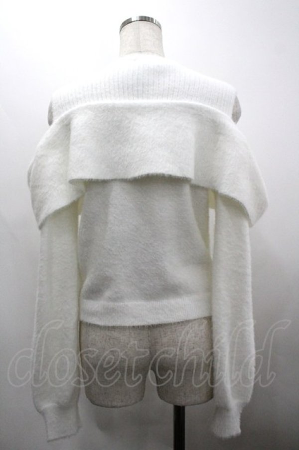 画像2: axes femme / リボンフェザーニット F 白 I-26-03-30-002-AX-TO-TE-ZI (2)