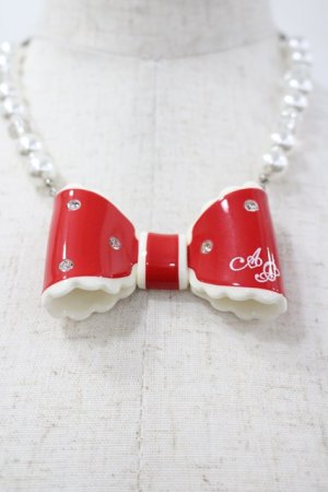 画像: Angelic Pretty / ドリームリボンネックレス  赤Ｘ白 I-26-03-30-122-AP-AC-SA-ZI