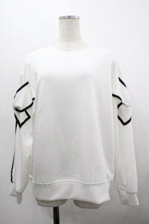 画像: axes femme / 袖リボンカットプルオーバー F 白 I-26-03-30-016-AX-TO-TE-ZI