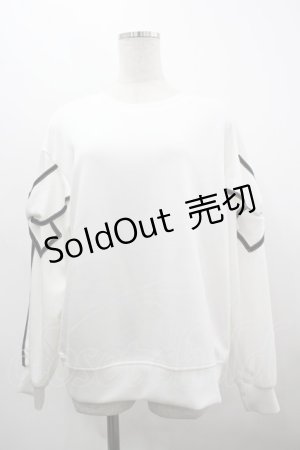 画像: axes femme / 袖リボンカットプルオーバー F 白 I-26-03-30-016-AX-TO-TE-ZI