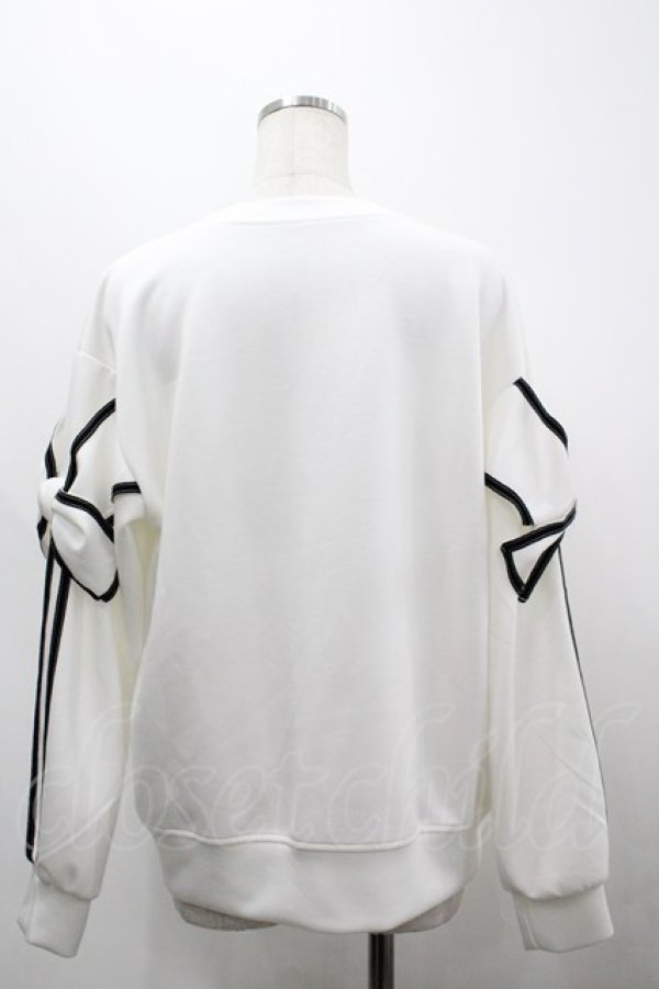 画像2: axes femme / 袖リボンカットプルオーバー F 白 I-26-03-30-016-AX-TO-TE-ZI (2)