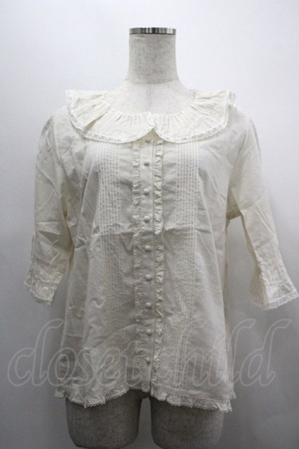 画像1: PINK HOUSE / 衿付きブラウス  生成り I-26-03-30-017-LO-BL-SA-ZI (1)