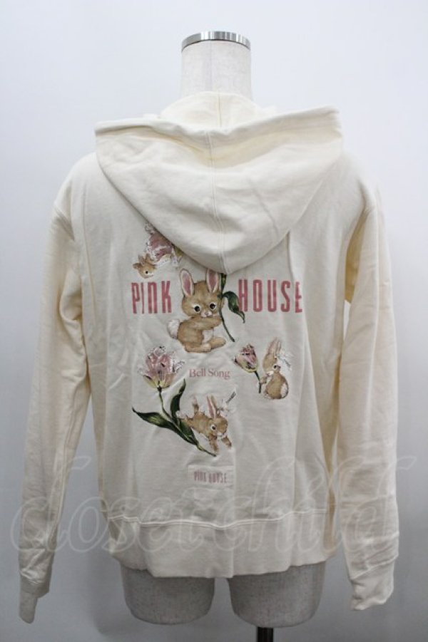 画像2: PINK HOUSE / チューリップうさぎプリントパーカー  アイボリー I-26-03-30-020-LO-TO-SA-ZI (2)