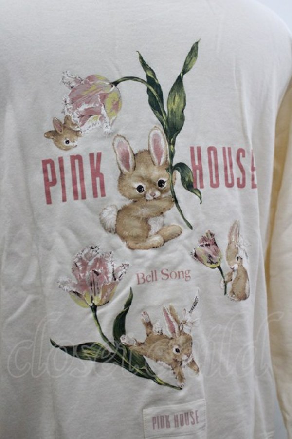 画像3: PINK HOUSE / チューリップうさぎプリントパーカー  アイボリー I-26-03-30-020-LO-TO-SA-ZI (3)