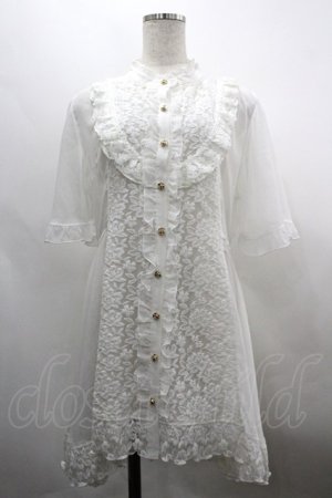 画像: axes femme / バラレースチュニックブラウス F 白 I-26-03-30-003-AX-BL-TE-ZI