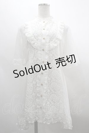 画像: axes femme / バラレースチュニックブラウス F 白 I-26-03-30-003-AX-BL-TE-ZI