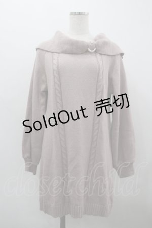 画像: axes femme / リボン襟ニットミニワンピ F ピンク I-26-03-30-024-AX-OP-TE-ZI