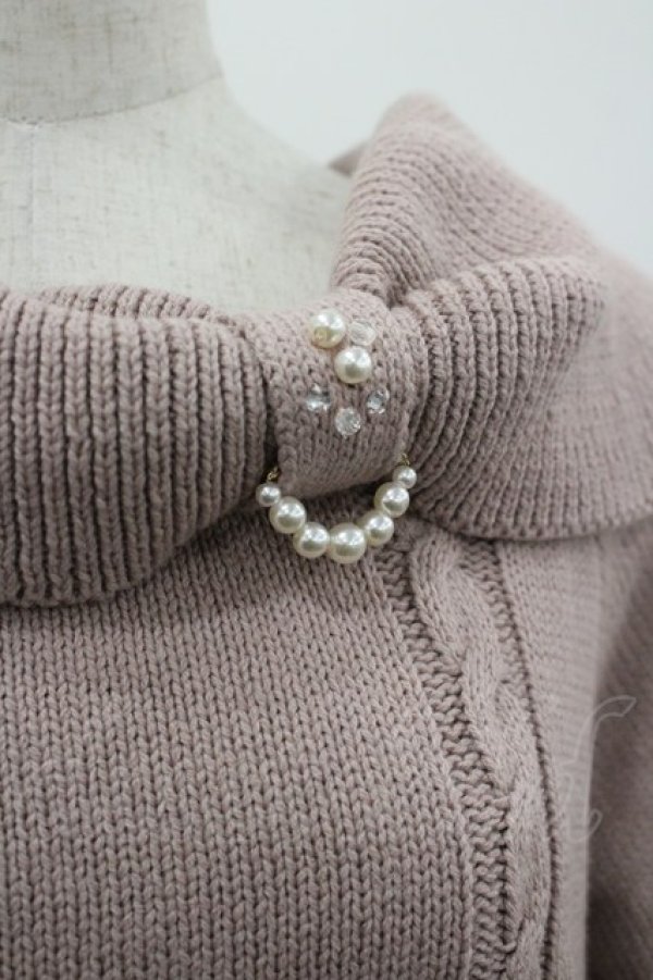 画像3: axes femme / リボン襟ニットミニワンピ F ピンク I-26-03-30-024-AX-OP-TE-ZI (3)