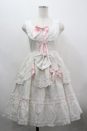 画像: BABY,THE STARS SHINE BRIGHT / Sweet Heartくみゃちゃんジャンパースカート  オフ I-26-03-30-026-BA-OP-TE-ZI