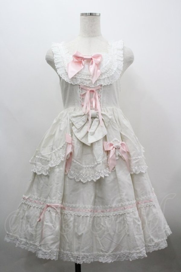 画像1: BABY,THE STARS SHINE BRIGHT / Sweet Heartくみゃちゃんジャンパースカート  オフ I-26-03-30-026-BA-OP-TE-ZI (1)