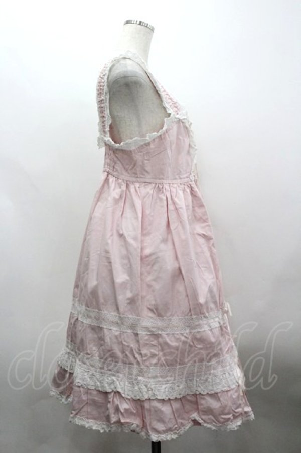 画像4: BABY,THE STARS SHINE BRIGHT / ベビードールジャンパースカート  ピンクＸ白 I-26-03-30-027-BA-OP-SA-ZI (4)