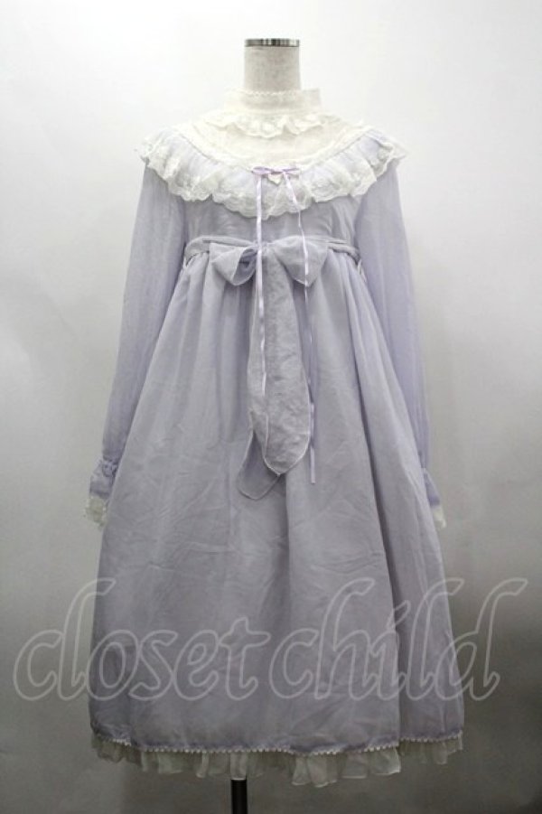 画像1: BABY,THE STARS SHINE BRIGHT / Fluffy Dream Ribbonナイティワンピース  ラベンダー I-26-03-30-028-BA-OP-SA-ZI (1)