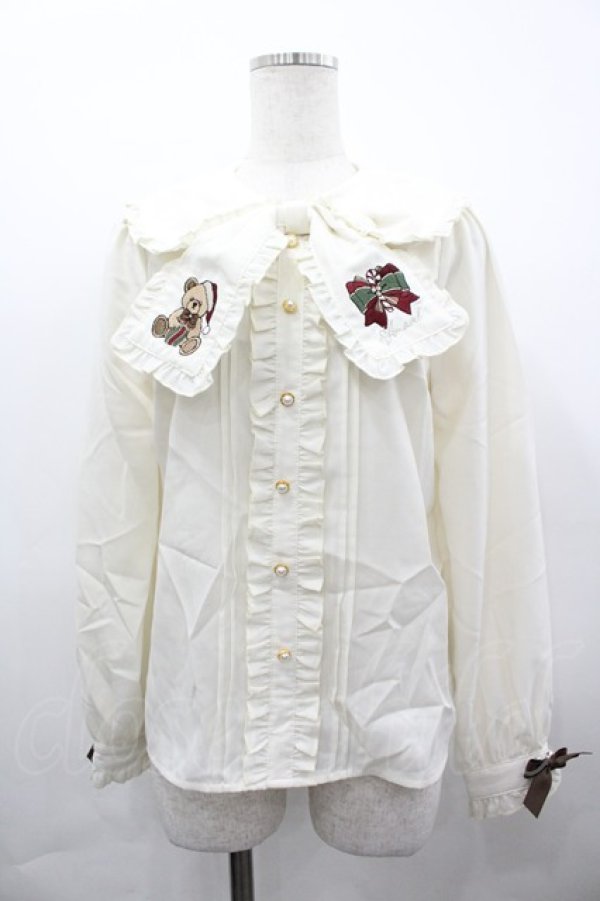 画像1: Amavel / Holy Night Bearリボンブラウス  アイボリー I-26-04-01-001-CA-BL-SA-ZI (1)