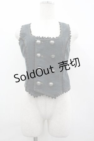 画像: ALGONQUINS / 蝶刺繍デニムビスチェ F  I-26-04-01-040-AL-TO-TE-ZI