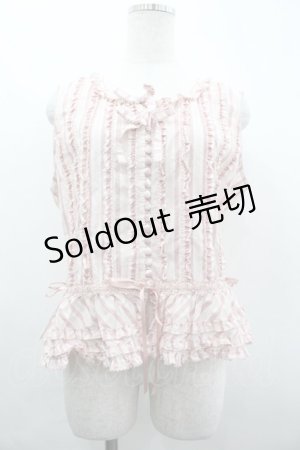 画像: PINK HOUSE / フリル使いノースリーブブラウス  ピンク I-26-04-01-041-LO-BL-SA-ZI