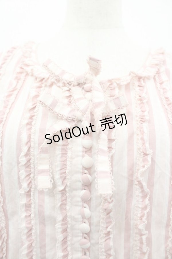 画像3: PINK HOUSE / フリル使いノースリーブブラウス  ピンク I-26-04-01-041-LO-BL-SA-ZI (3)