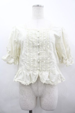 画像: PINK HOUSE / フリル使いブラウス  生成り I-26-04-01-042-LO-BL-SA-ZI