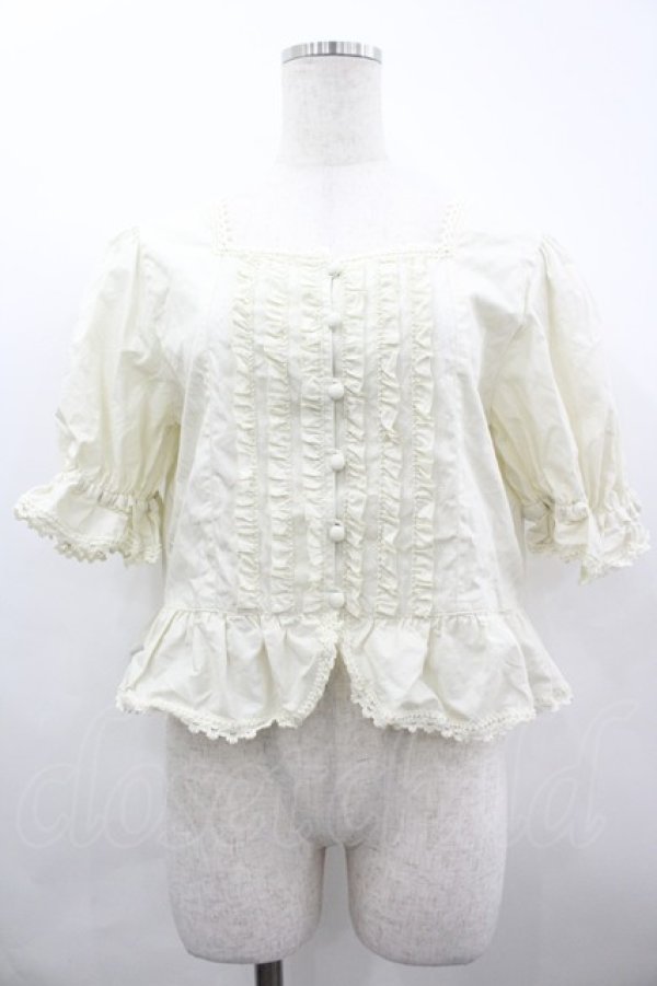 画像1: PINK HOUSE / フリル使いブラウス  生成り I-26-04-01-042-LO-BL-SA-ZI (1)