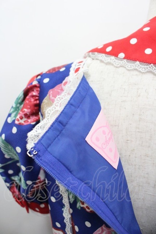 画像3: Angelic Pretty / Fresh Strawberry Dinerワンピース  青 I-26-04-01-045-AP-OP-SA-ZI (3)