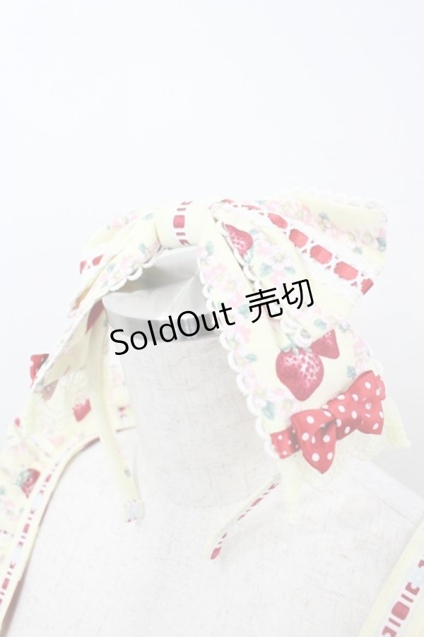 画像4: Angelic Pretty / Little Bunny Strawberryエプロン風スカートSet  イエロー I-26-04-01-047-AP-OP-TE-ZI (4)