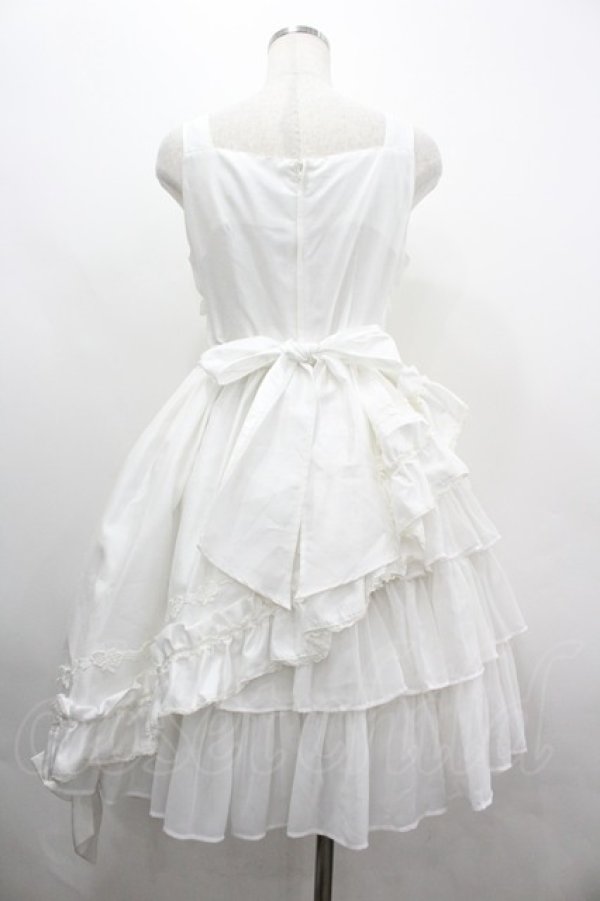 画像2: ALICE and the PIRATES / ギャザーシフォンジャンパースカート  白 I-26-04-01-049-PA-OP-SA-ZI (2)