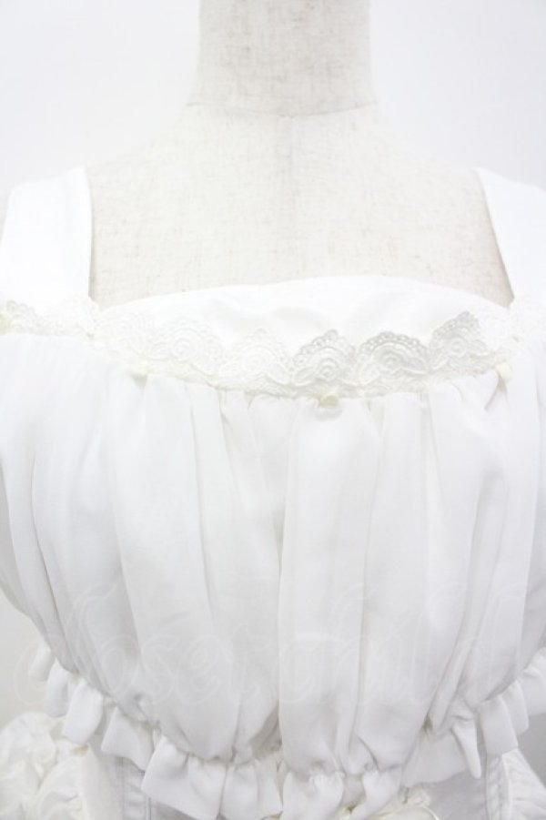 画像3: ALICE and the PIRATES / ギャザーシフォンジャンパースカート  白 I-26-04-01-049-PA-OP-SA-ZI (3)